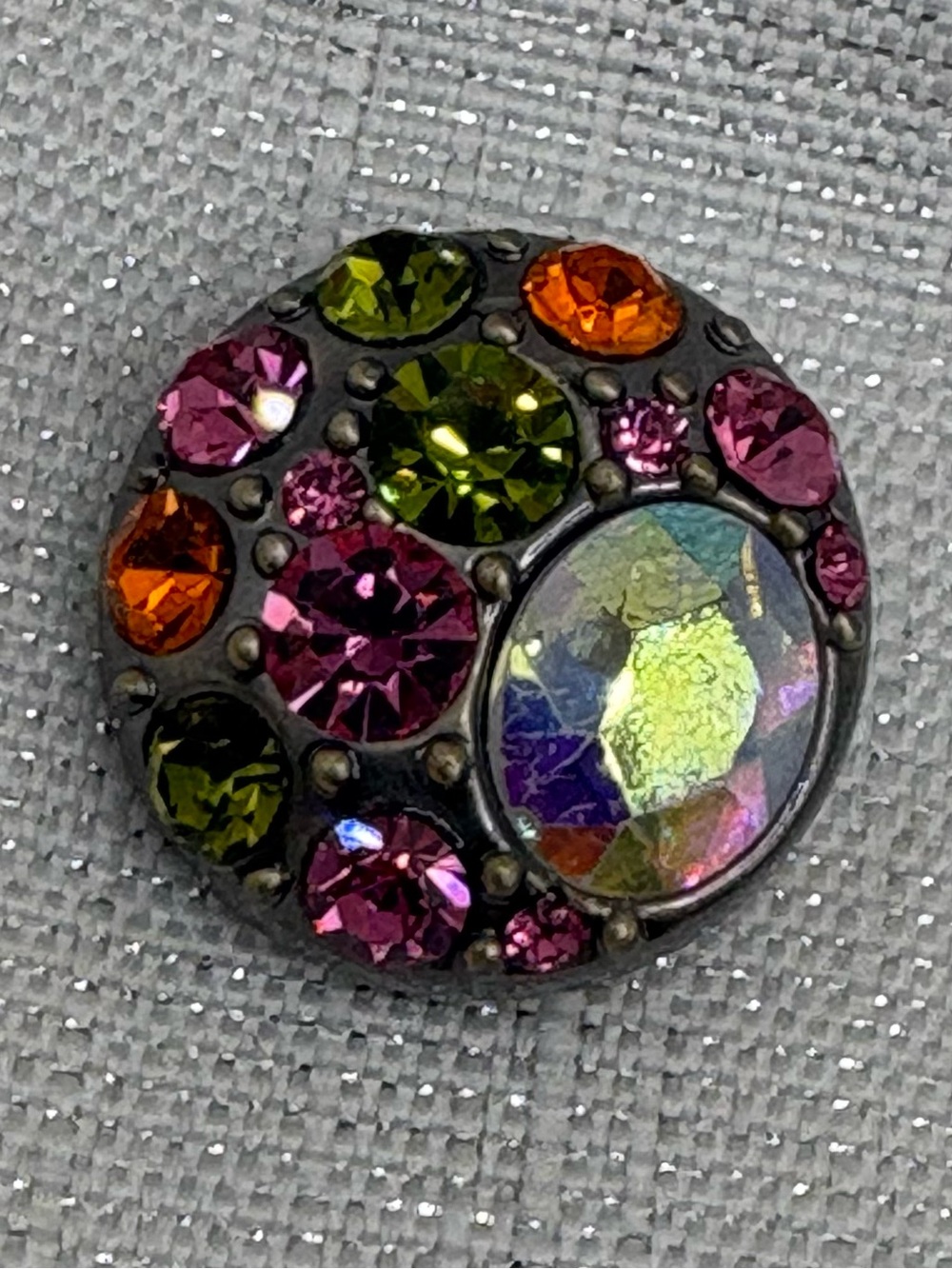 IRIDESCENT BLING - Snap Button Charm - 18mm/20mm - Genuine Ginger Snaps & Co.